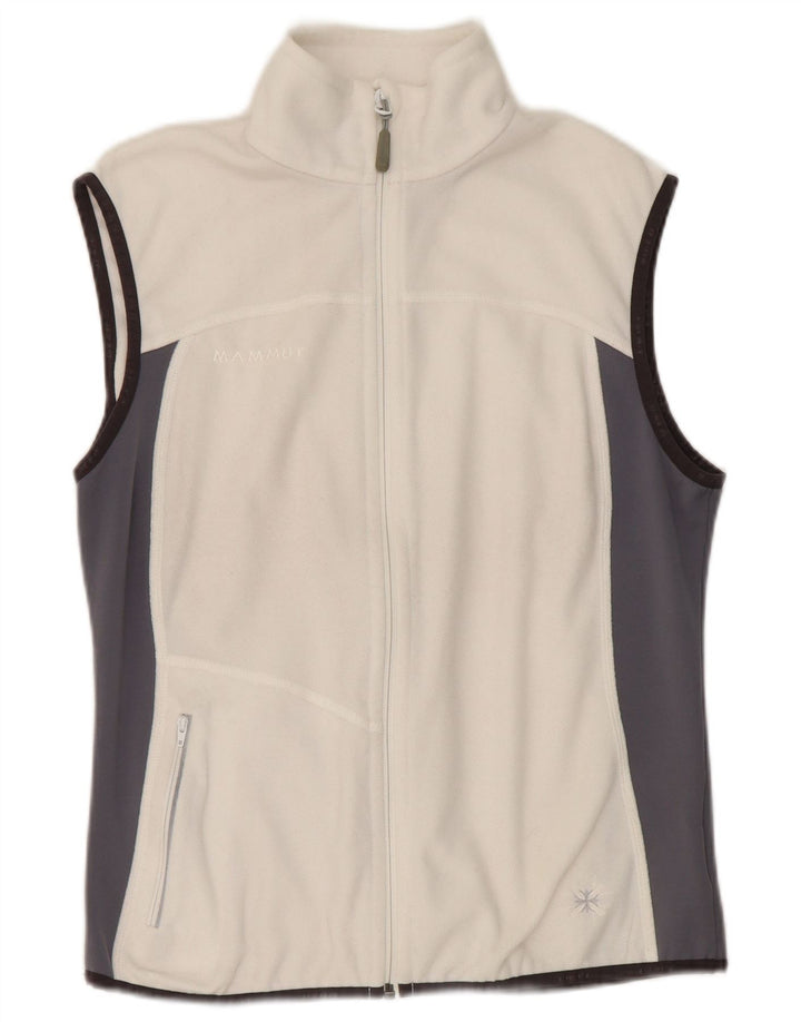 Mammut Dame Fleece Gilet UK 16 Large White Colourblock Polyester