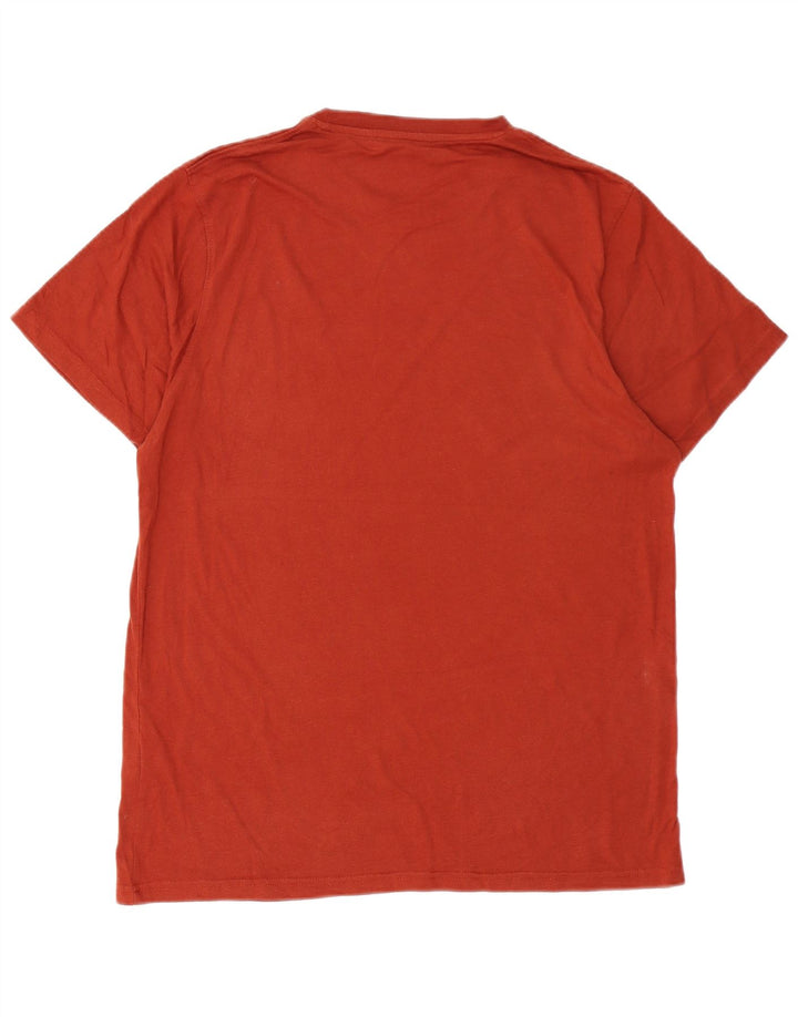 MOUNTAIN WAREHOUSE Herre grafisk T-shirt Top Medium Rød Bomuld