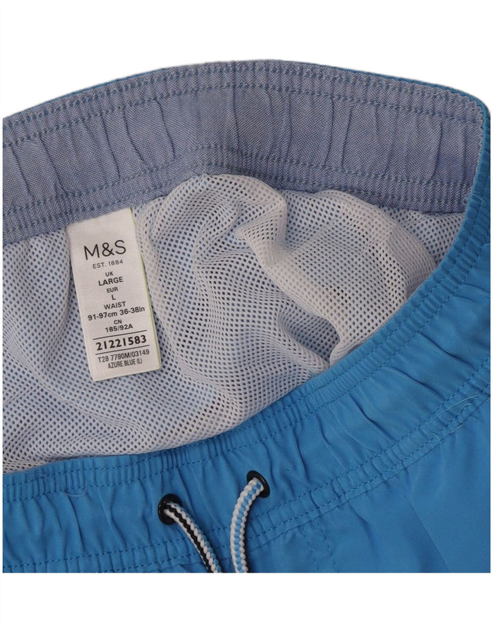 Marks & Spencer Herre almindelige svømmeshorts store blå polyester