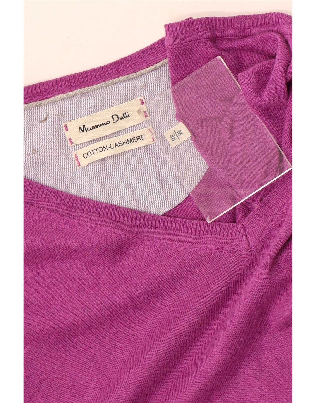 Massimo Dutti Herre V-hals sweater Medium Lilla Bomuld