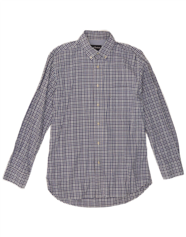 Barbour herreskjorte lille blå Gingham