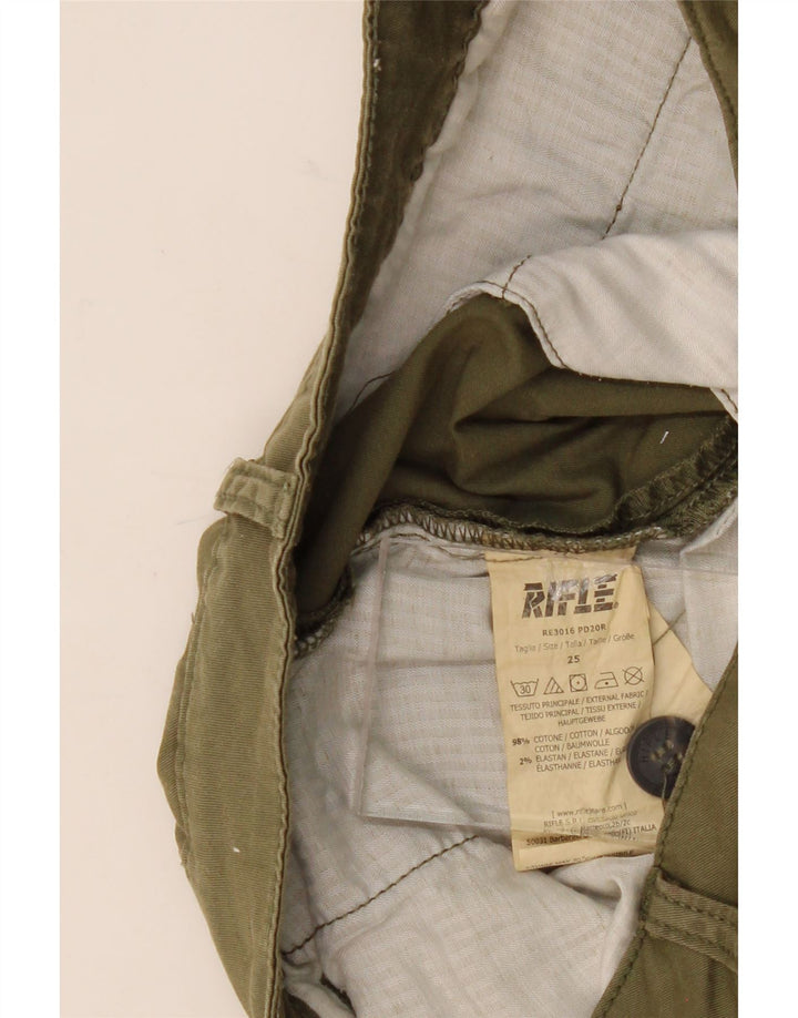 RIFLE Womens Cargo Shorts W25 XS Khaki Cotton Vintage Rifle and Second-Hand Rifle from Messina Hembry 