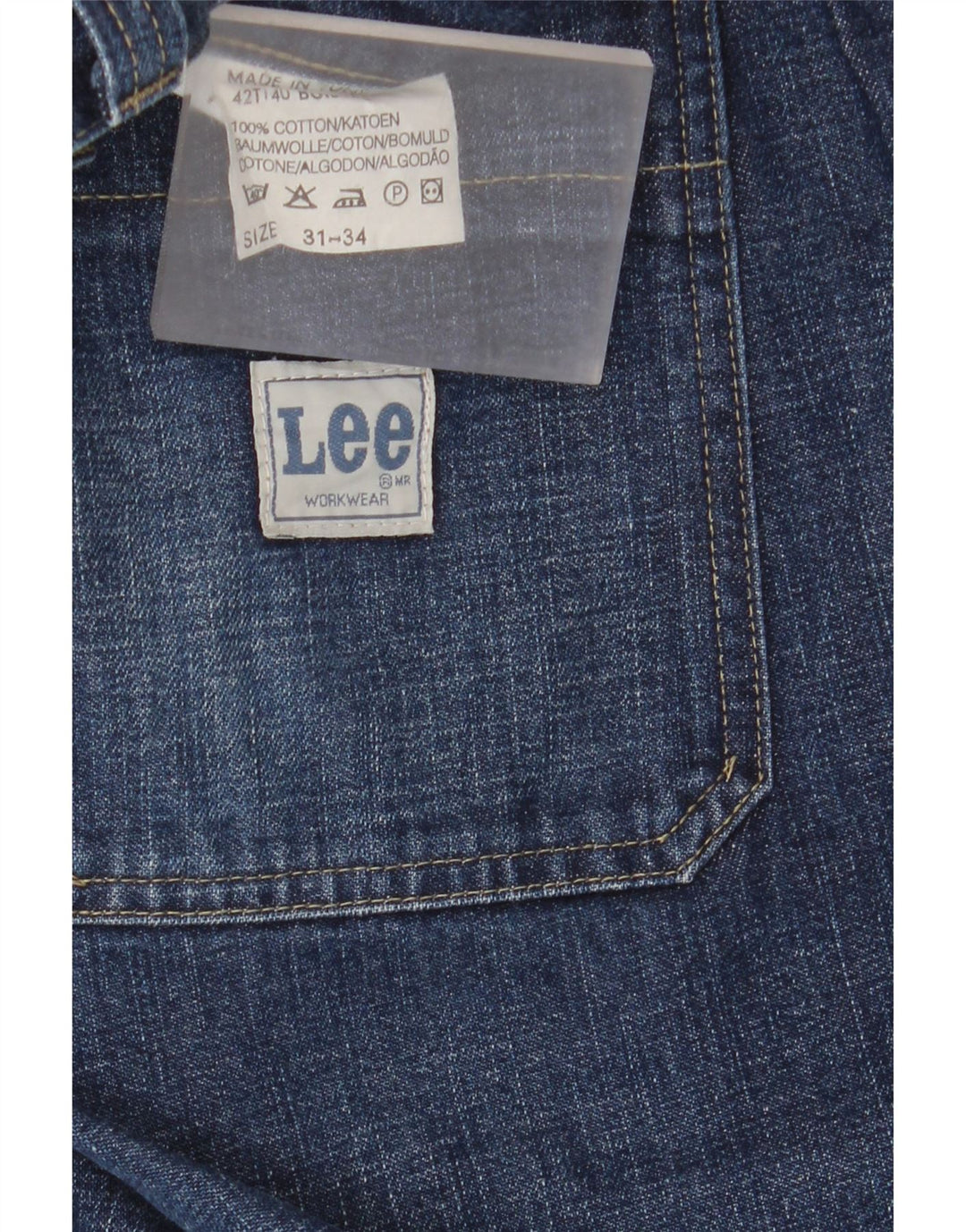 LEE Straight Jeans til mænd W31 L30 Blå Bomuld