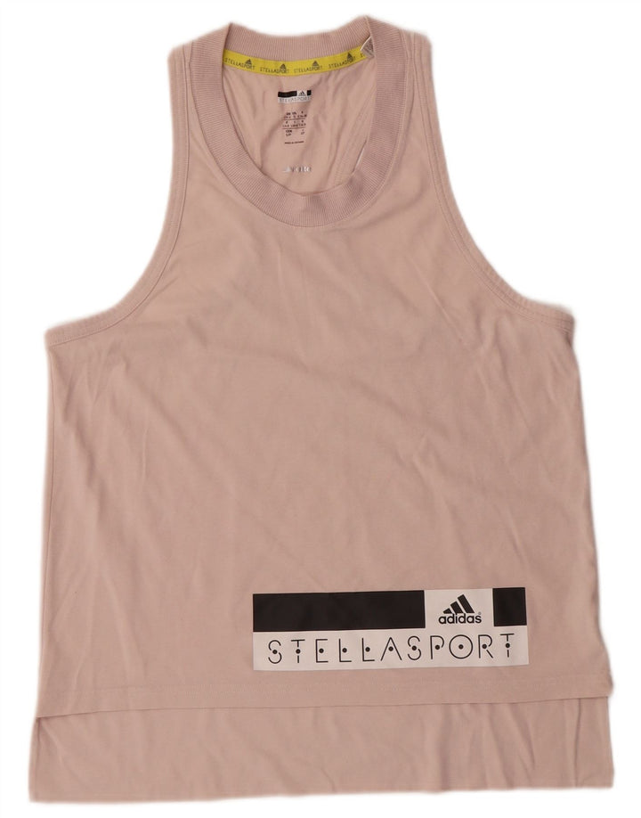 ADIDAS Womens Climalite Graphic Vest Top UK 8/10 Small Pink