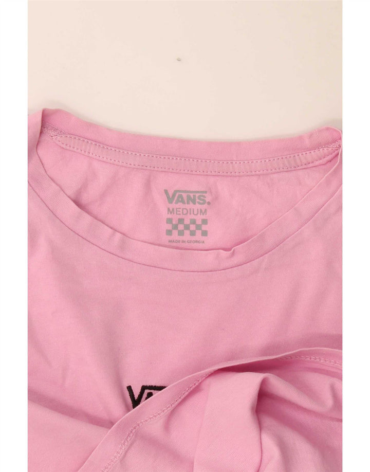 Vans Womens Crop T-Shirt Top UK 14 Medium Pink