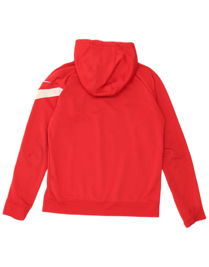 Nike Boys Dri Fit Hoodie Jumper 12-13 år Stor Rød Polyester