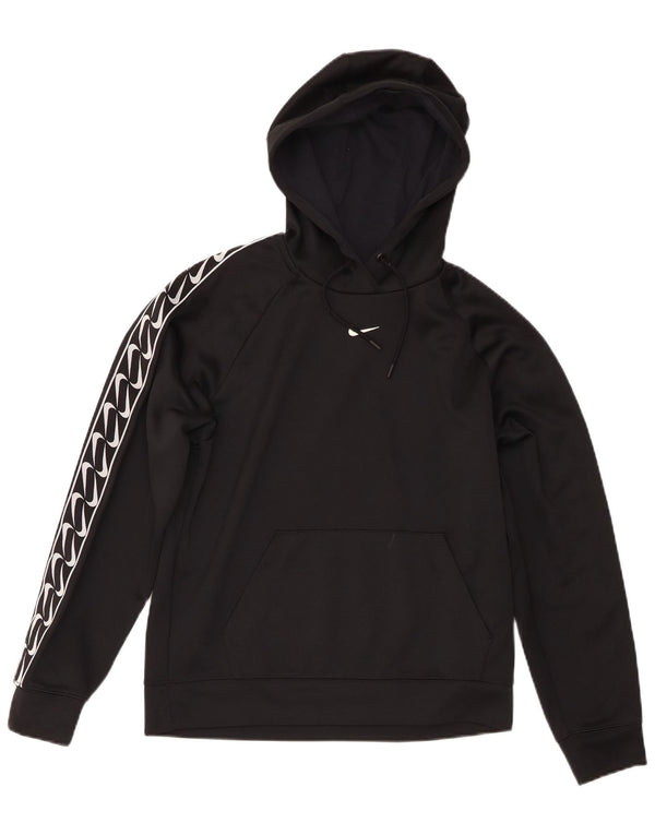 Nike Grafisk Oversized Hoodie Jumper til kvinder UK 6 XS Sort Polyester