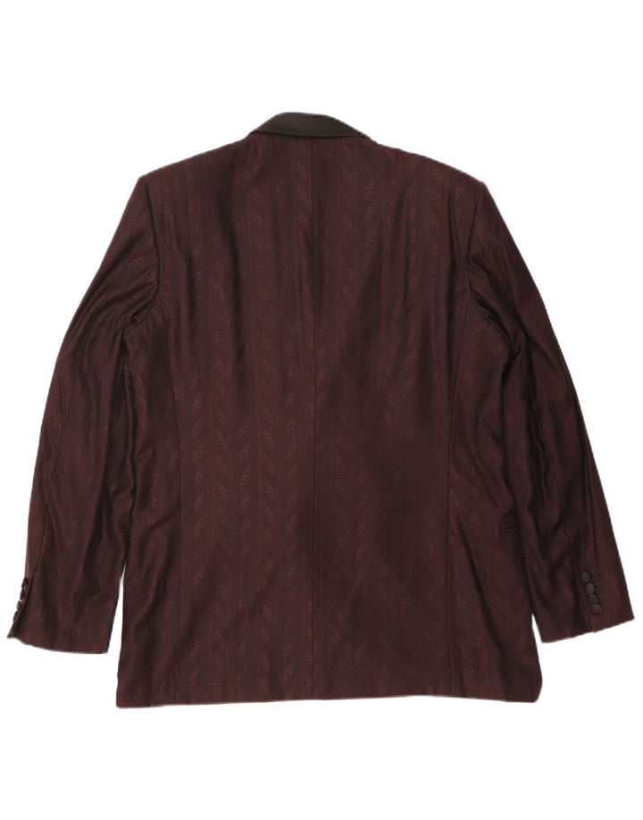 Francesco Smalto Herre Blazer Jacket IT 52 XL Maroon sildeben