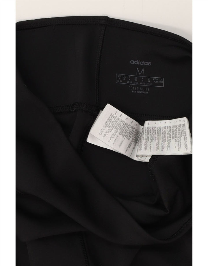 ADIDAS Womens Climalite Leggings UK 12/14 Medium Black Polyester