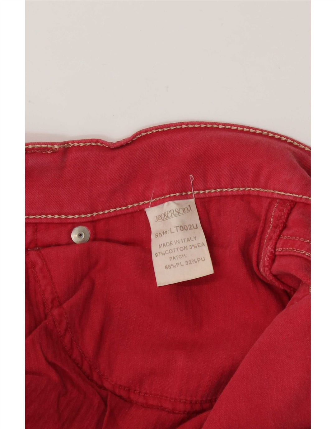 Jeckerson Straight Jeans til mænd W33 L30 rød bomuld