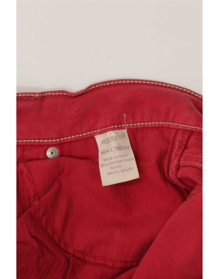 Jeckerson Straight Jeans til mænd W33 L30 rød bomuld