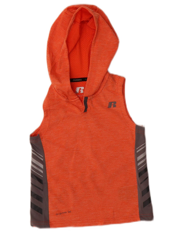 Russell Athletic Girls Dri-Power Hoodie Jumper 4-5 år XS Orange