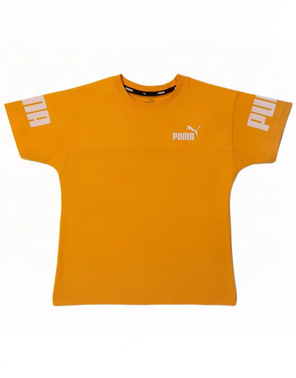 Puma drenge grafisk t-shirt top 7-8 år gul bomuld