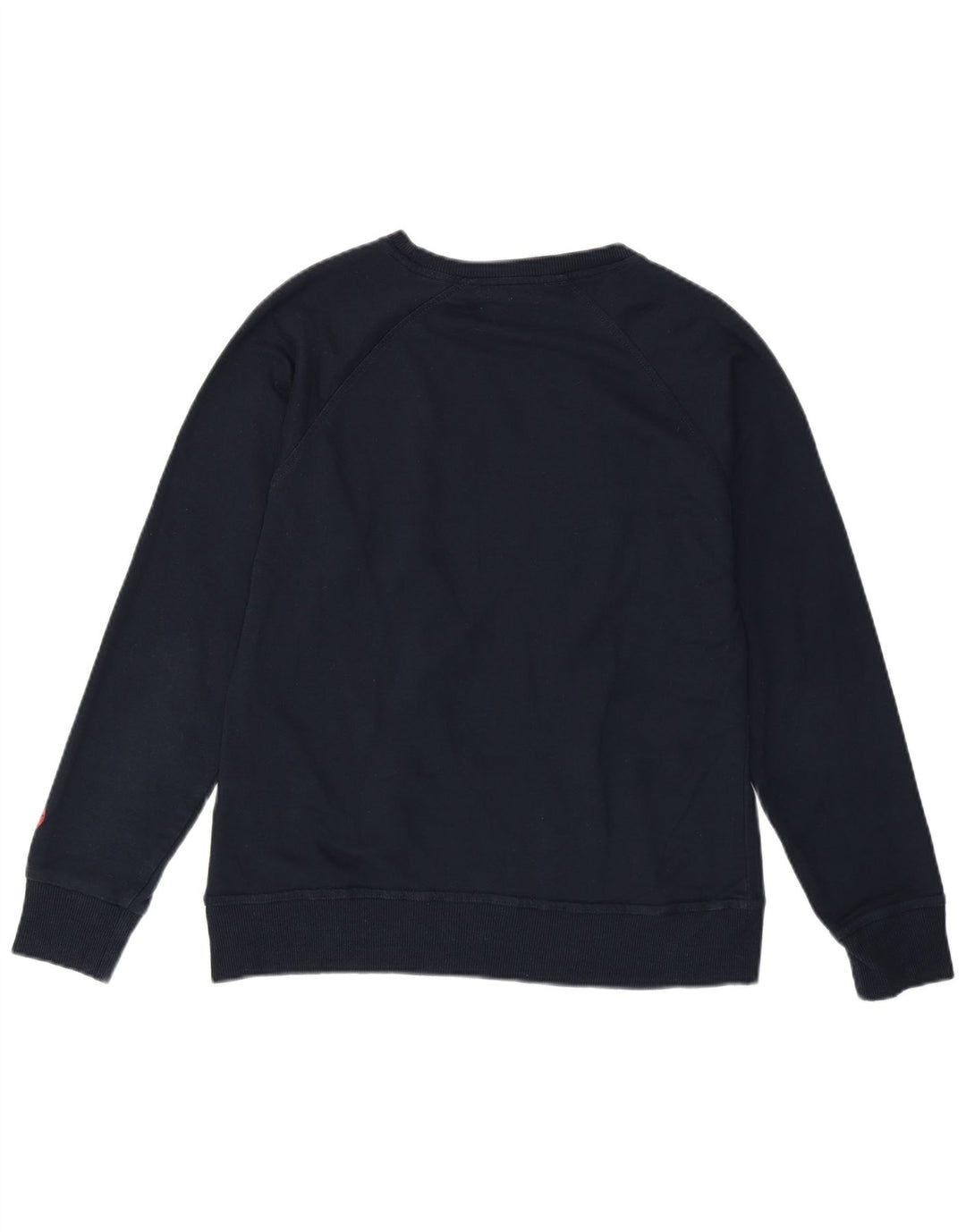 Avirex Dame Grafisk Sweatshirt Jumper UK 14 Stor Marineblå Bomuld