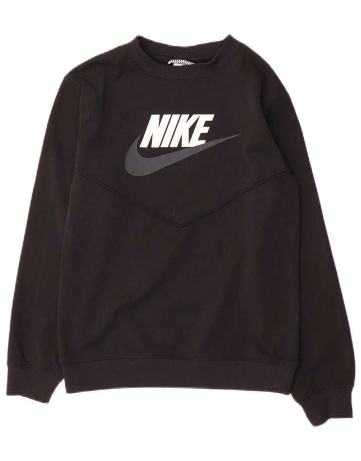 Nike Boys Graphic Sweatshirt Jumper 12-13 år Stor sort polyester