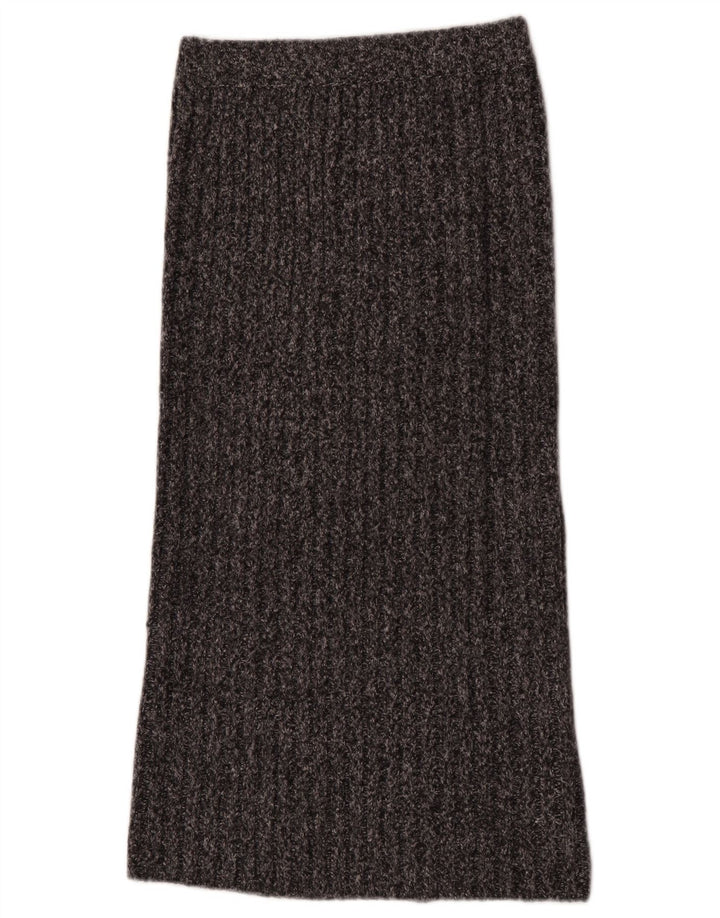 Zara Damestrik Maxi Nederdel Small W26 Grå Polyester