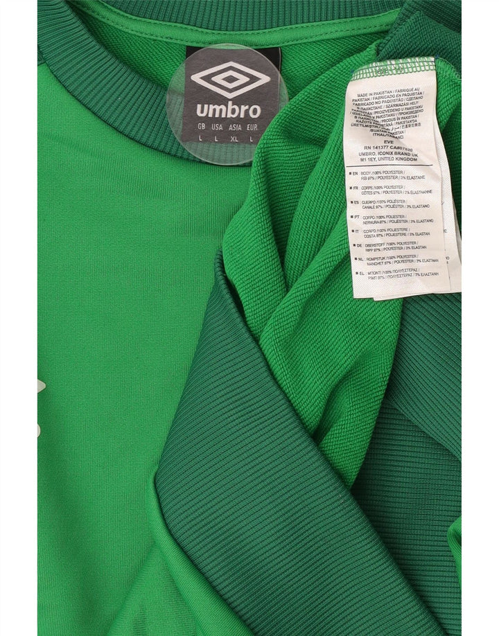 Umbro Herre Sweatshirt Jumper Large Grøn Polyester