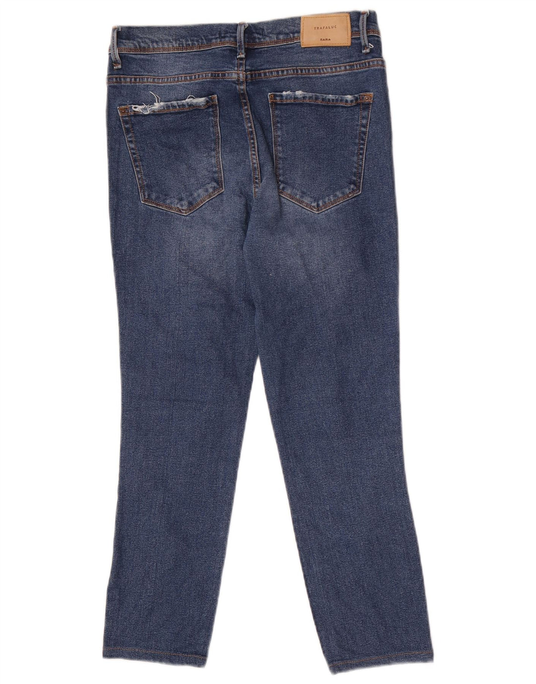 Zara Womens Cropped Jeans EU 38 Small W28 L24 Blue