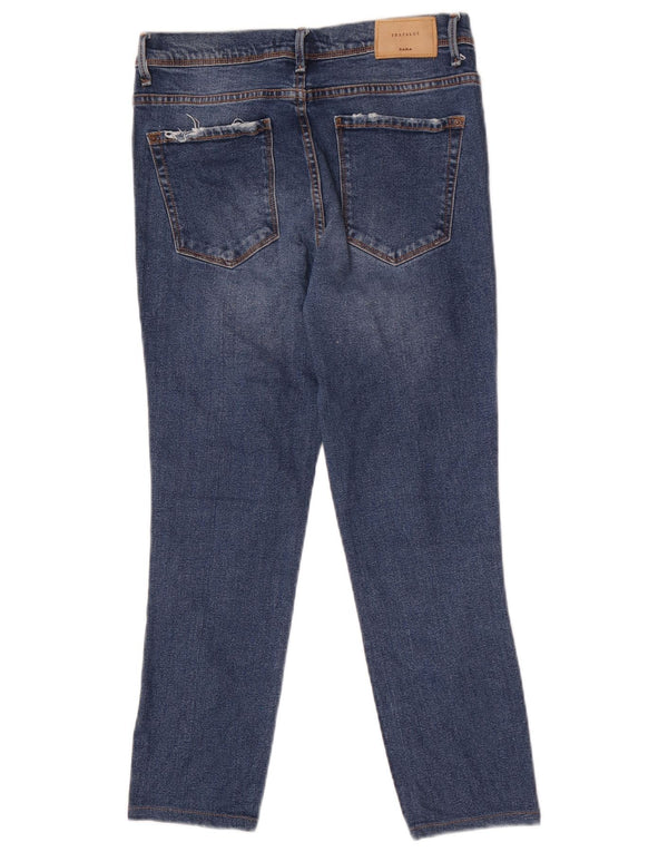 Zara Womens Cropped Jeans EU 38 Small W28 L24 Blue