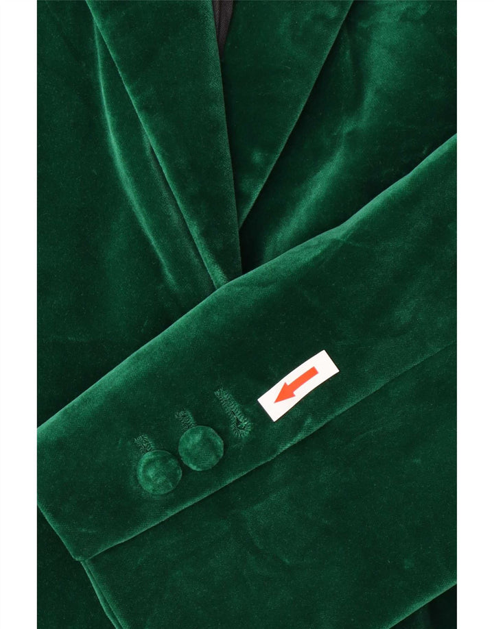 Zara Dame 1 Knap Blazer Jacket UK 16 Large Grøn