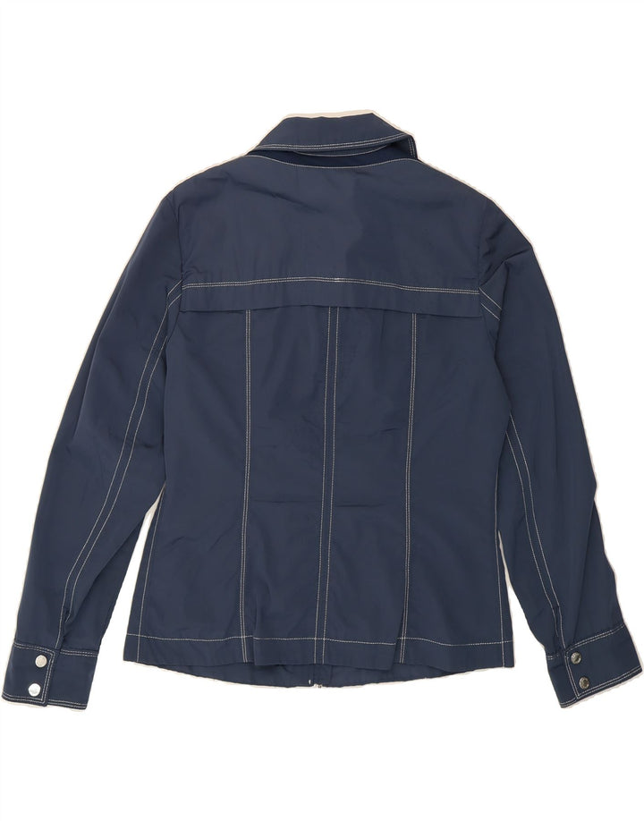 GEOX Womens Utility Jacket UK 14 Large Navy Blue Polyester Vintage Geox and Second-Hand Geox from Messina Hembry 