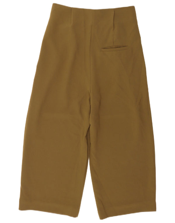 Cos Kvinder Højtaljede Cropped Bukser EU 42 Large W32 L24 Khaki