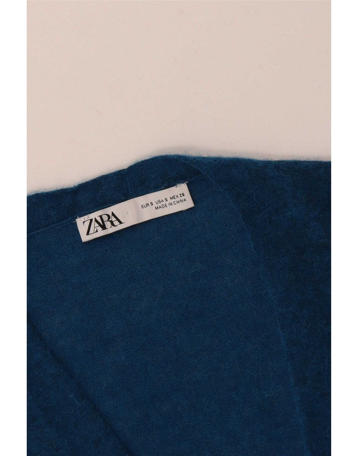 Zara oversized cardigantrøje til kvinder UK 10 Small Blue