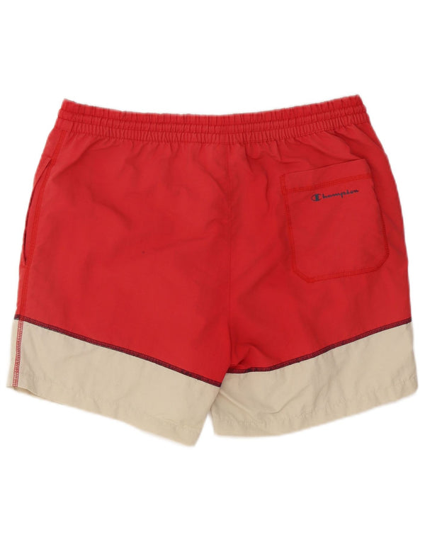 Champion Herre grafiske svømmeshorts Large Red Colourblock Hawaiian