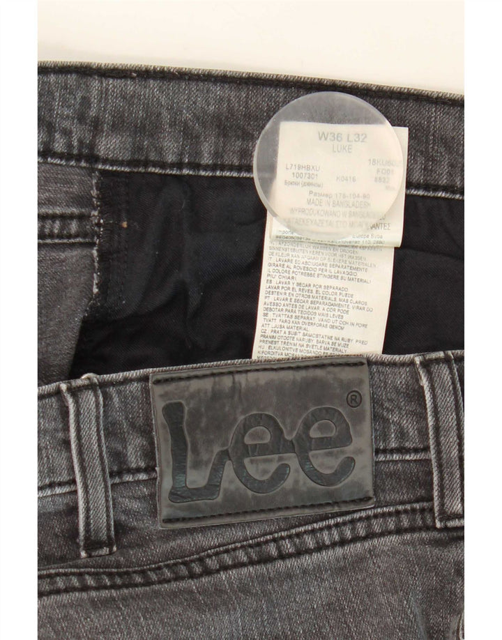 Lee Herre Luke Slim Jeans W36 L28 Grå Bomuld