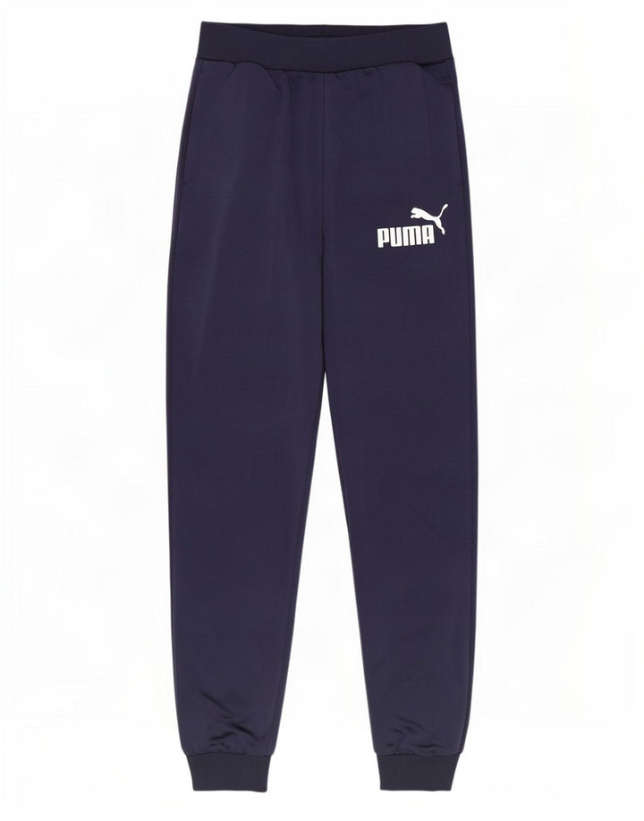 Puma Drenge Træningsdragt Bukser Joggers 13-14 År Marineblå Polyester