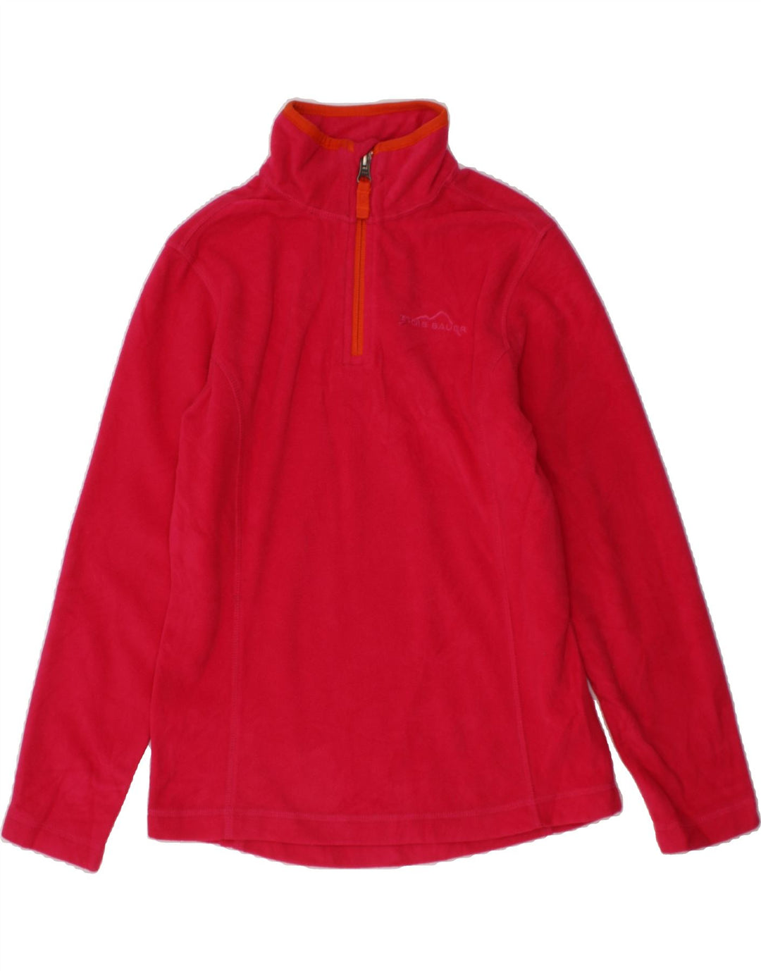 EDDIE BAUER Girls Zip Neck Fleece Jumper 7-8 Years Pink Polyester Vintage Eddie Bauer and Second-Hand Eddie Bauer from Messina Hembry 