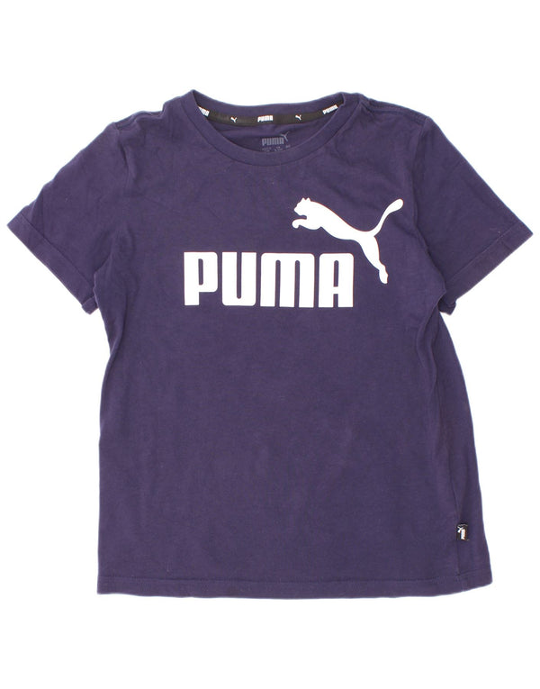 Puma drenge grafisk t-shirt top 9-10 år marineblå bomuld