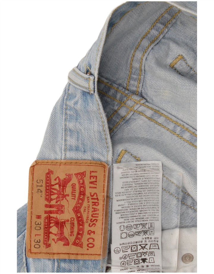Levi's Herre 514 Straight Jeans W30 L30 Blå Bomuld