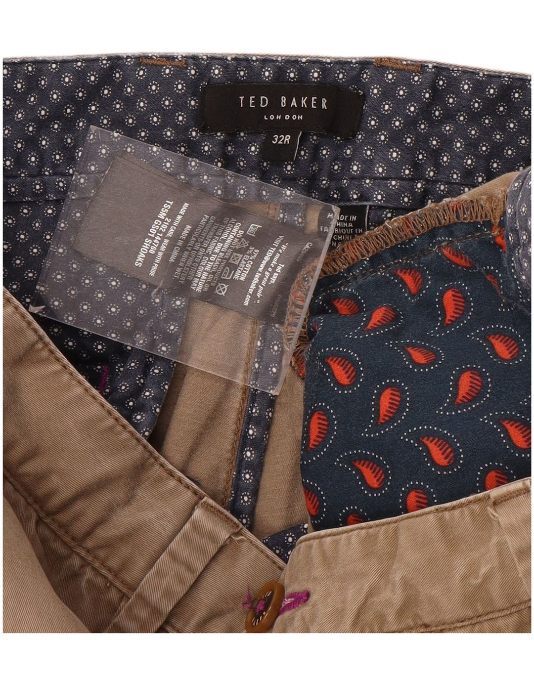 Ted Baker Herre Chino Shorts W32 Medium Brun Bomuld