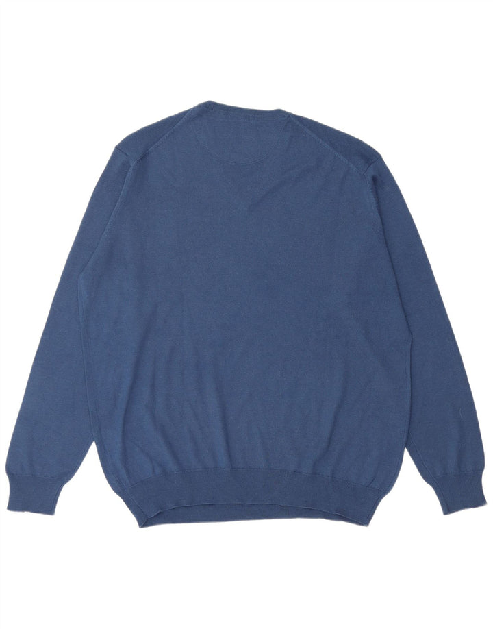 Carrera Herre V-hals sweater 2XL Blå Uld