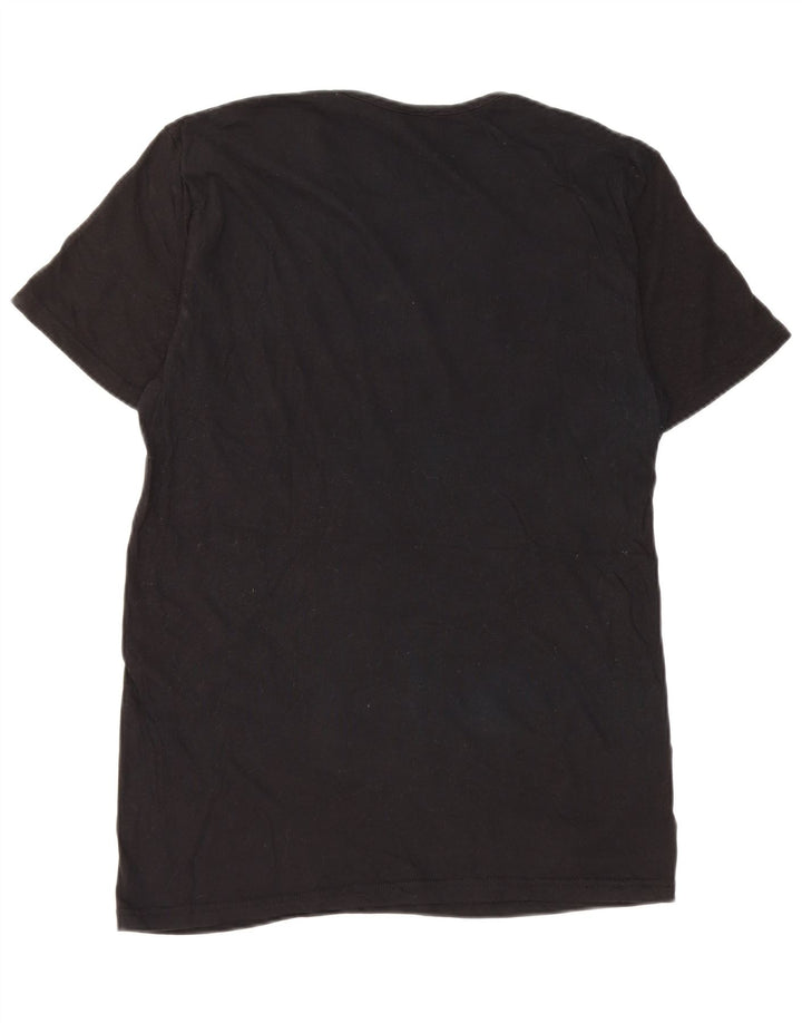 Kappa Herre Grafisk T-Shirt Top Stor Sort