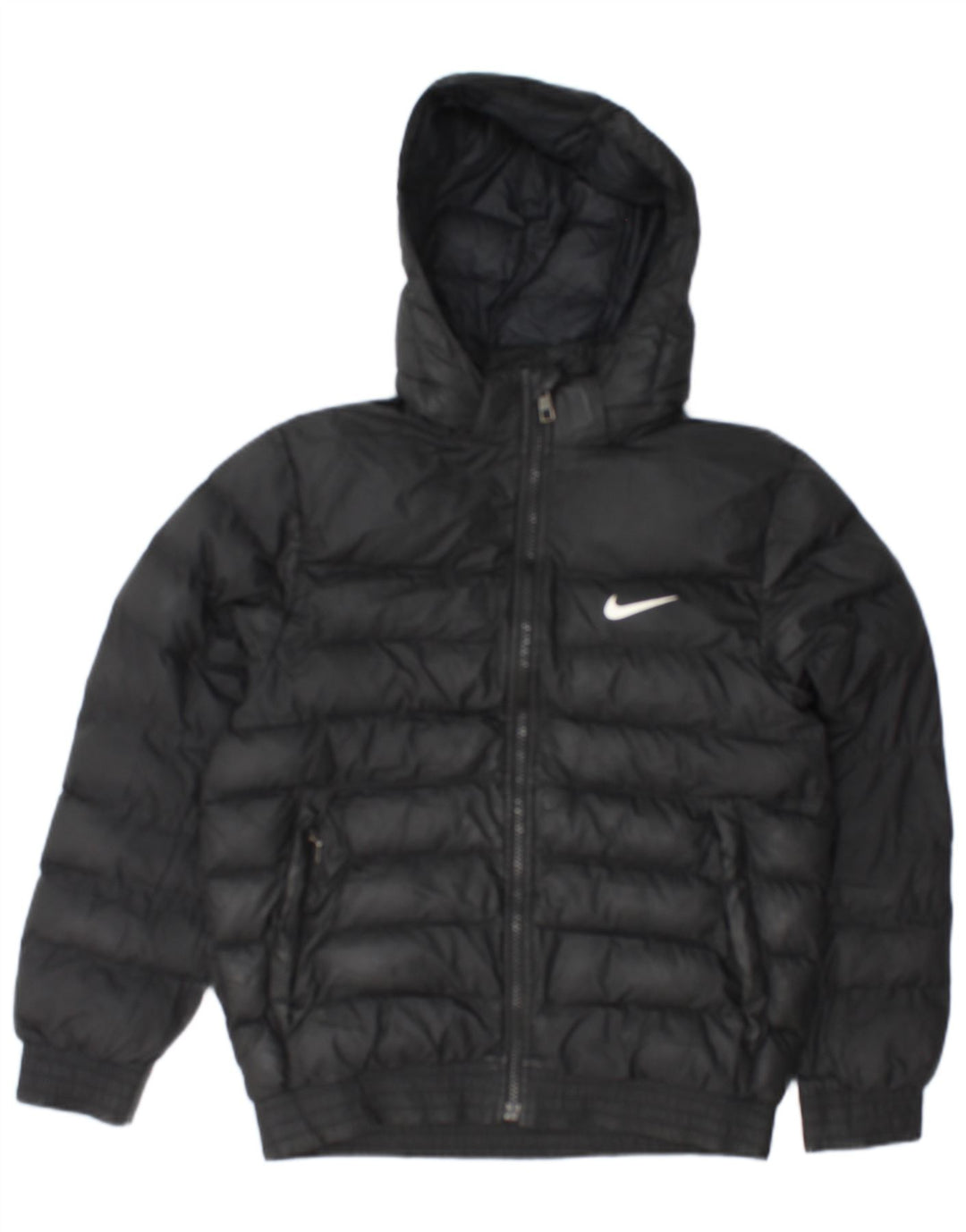 Nike drenge hætte polstret jakke 12-13 år Laarge sort polyester