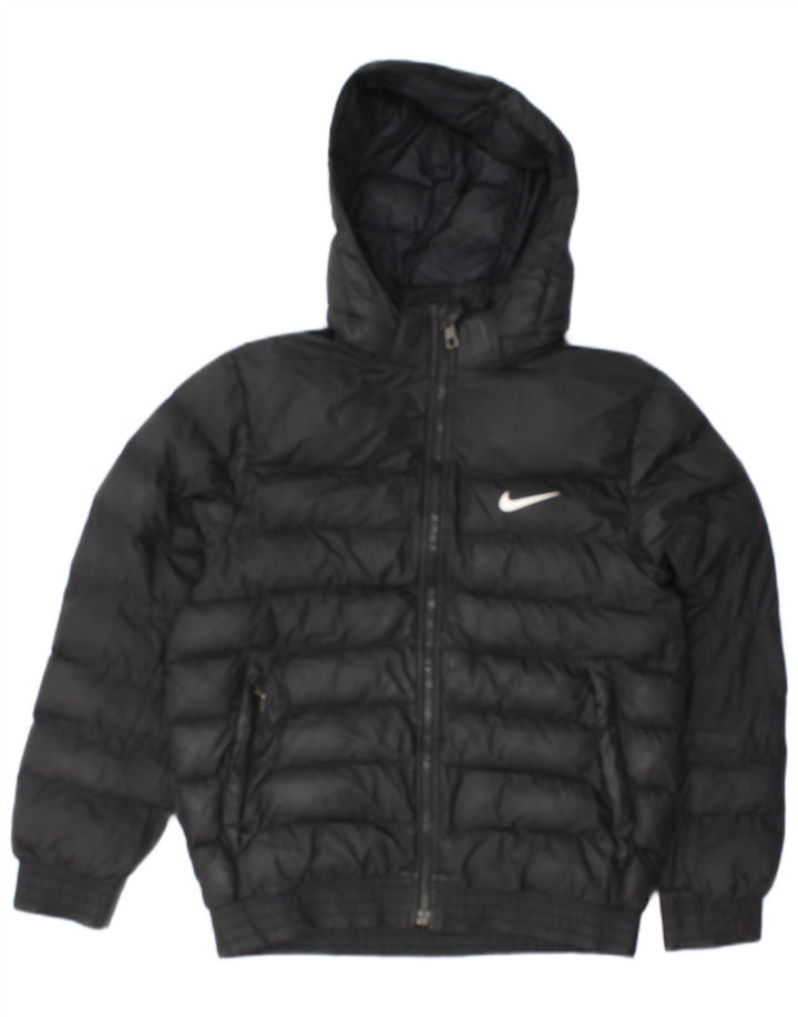 Nike drenge hætte polstret jakke 12-13 år Laarge sort polyester