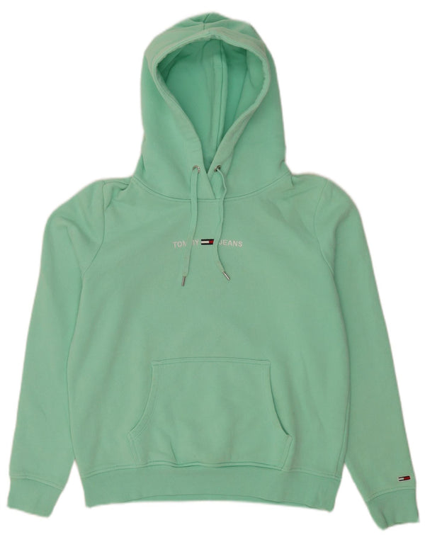 Tommy Hilfiger Dame Grafisk Relaxed Fit Hoodie Jumper UK 8 Lille Grøn