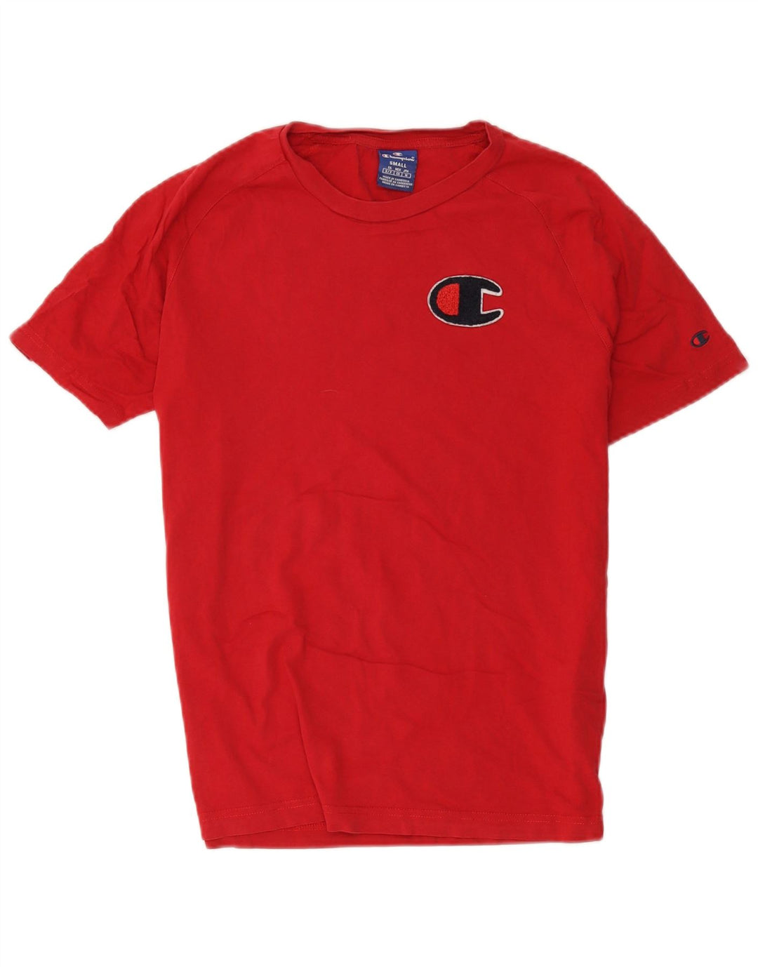 Champion Herre T-Shirt Top Lille Rød Bomuld