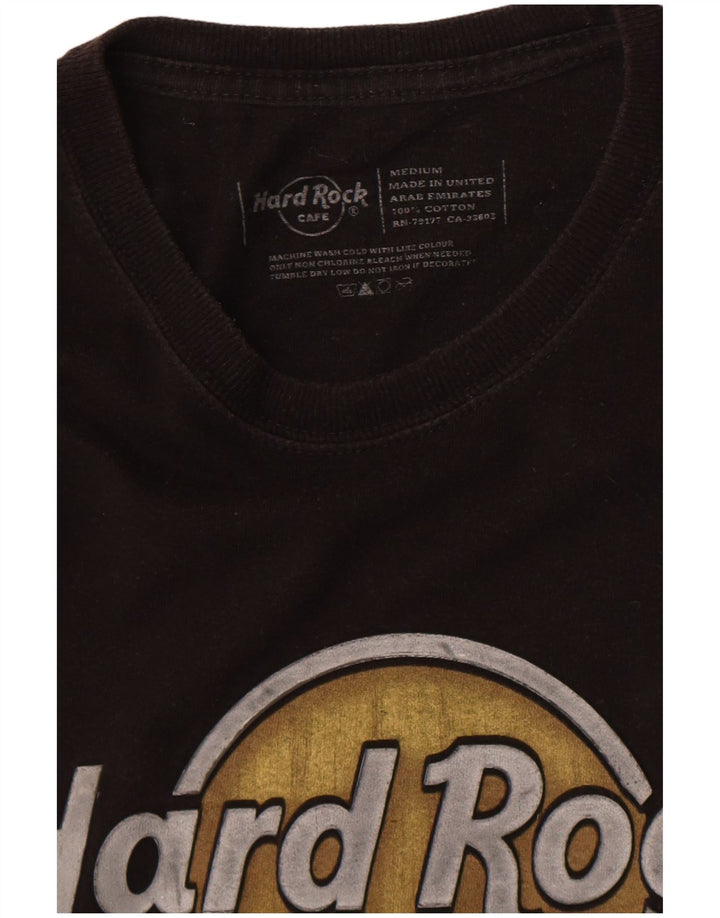 Hard Rock Cafe Herre Paris Grafisk T-Shirt Top Medium Sort Bomuld