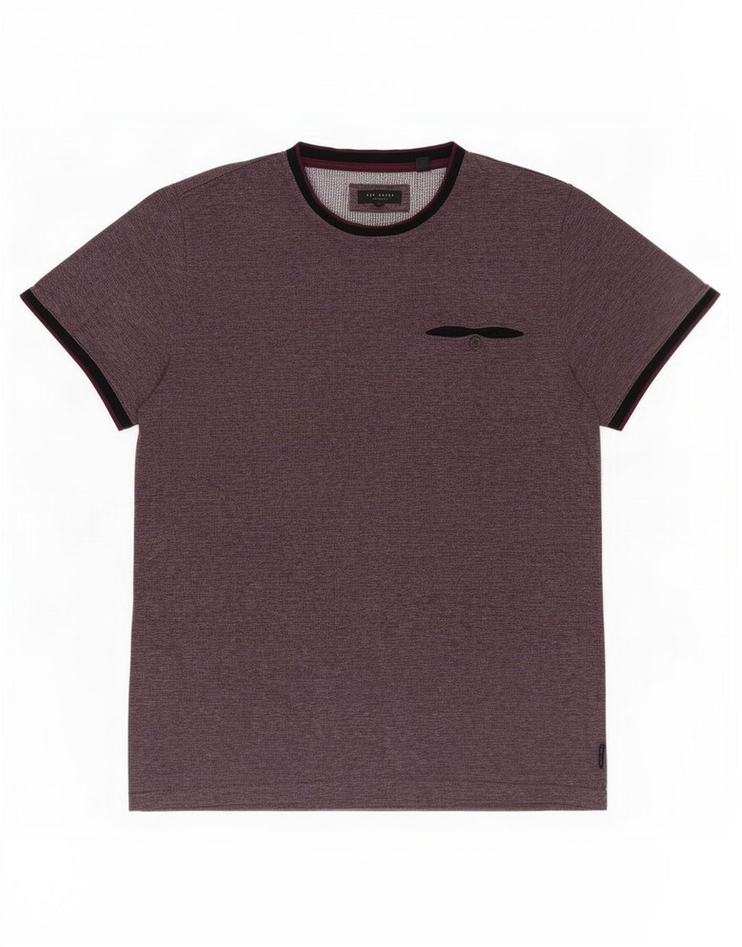 Ted Baker Herre T-Shirt Top Størrelse 4 Stor Lilla Bomuld