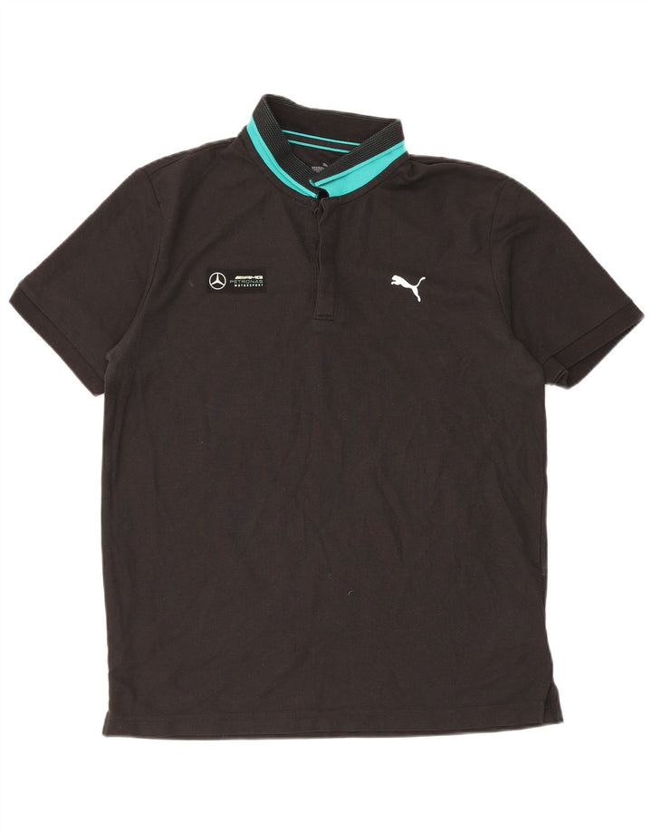 Puma Poloshirt til mænd Medium Sort Colourblock Bomuld