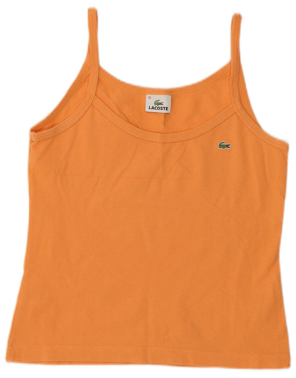 Lacoste Dame Crop Cami Top Størrelse 38 Medium Orange Bomuld