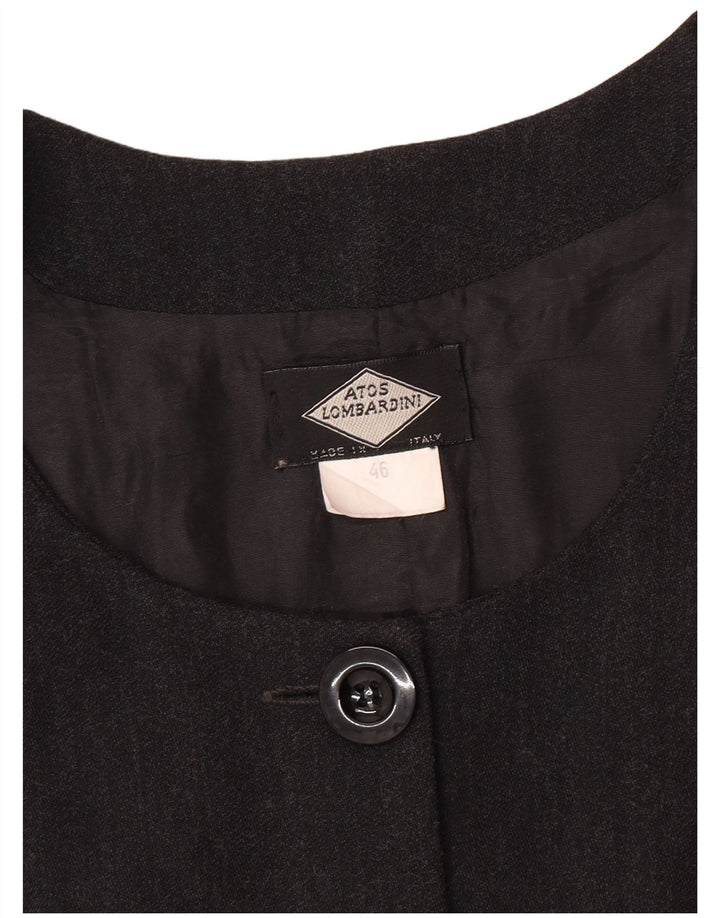 Atos Lombardini Dame 5-knaps ærmeløs blazerjakke IT 46 Stor Grå