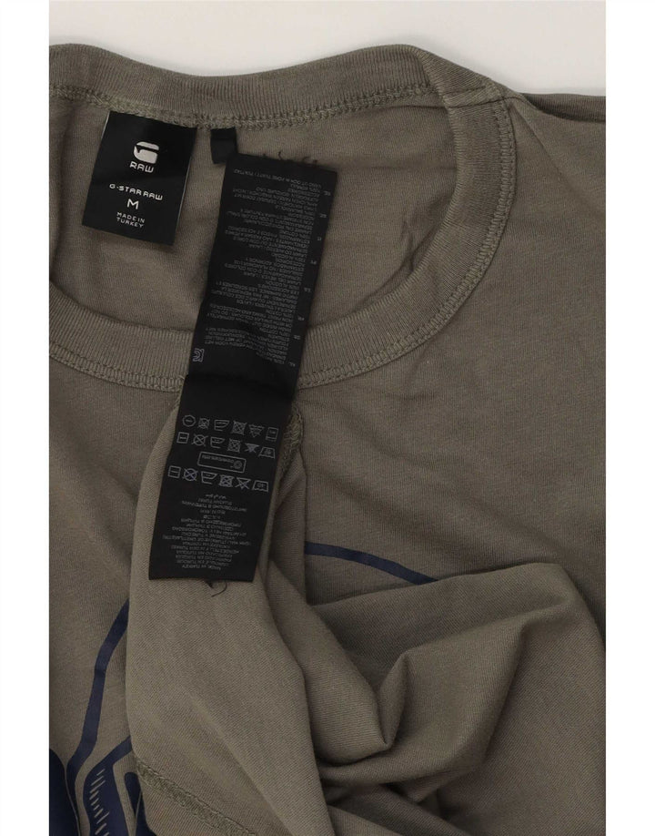 G-Star Herre grafisk T-shirt Top Medium Khaki Bomuld