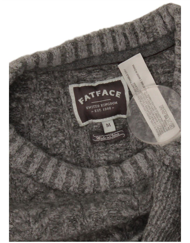 Fat Face Dame Jumper Sweater UK 14 Medium Grey Uld