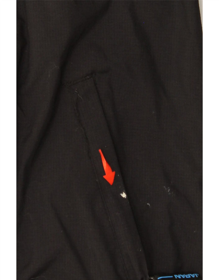 SUPERDRY vindjakke med hætte til kvinder UK 16 Stor sort nylon