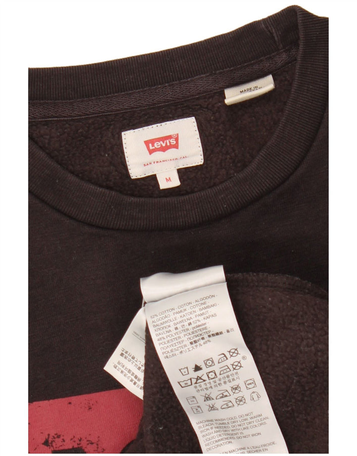 Levi's Herre grafisk sweatshirt Jumper Medium Sort Bomuld