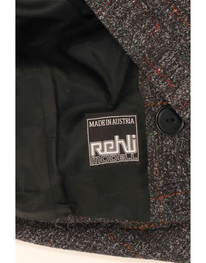 Rehli Dame Dobbeltradet Blazer Jacket UK 14 Medium Grey Check